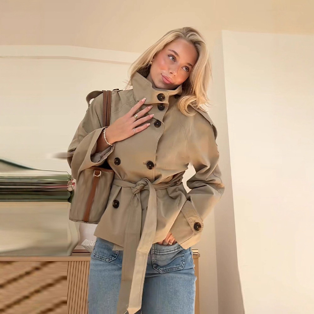 Trench Coat Formal - Women's Double Breasted Trench Coat with