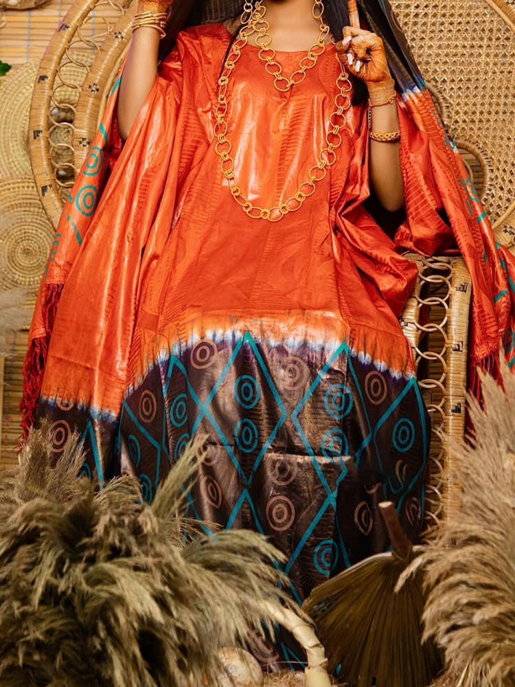 Women'S Formal Wear Plus Size - African Printed Gown: Evening Formal Occasion