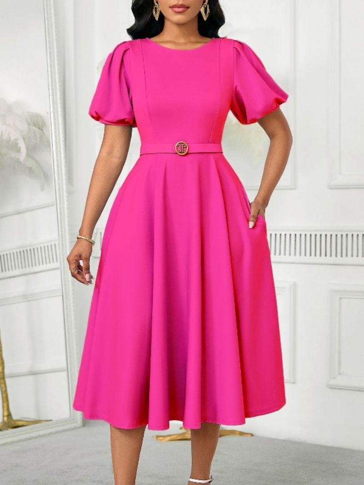 Wrap Dress Work - 2025 New Office Lady Work O-Neck
