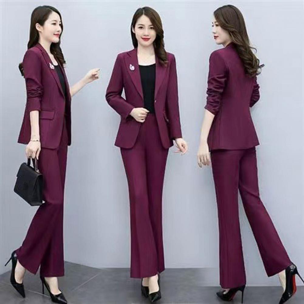Women'S Office Formal Wear For Ladies - 2 Pcs/Set Lady Formal Coat Pants