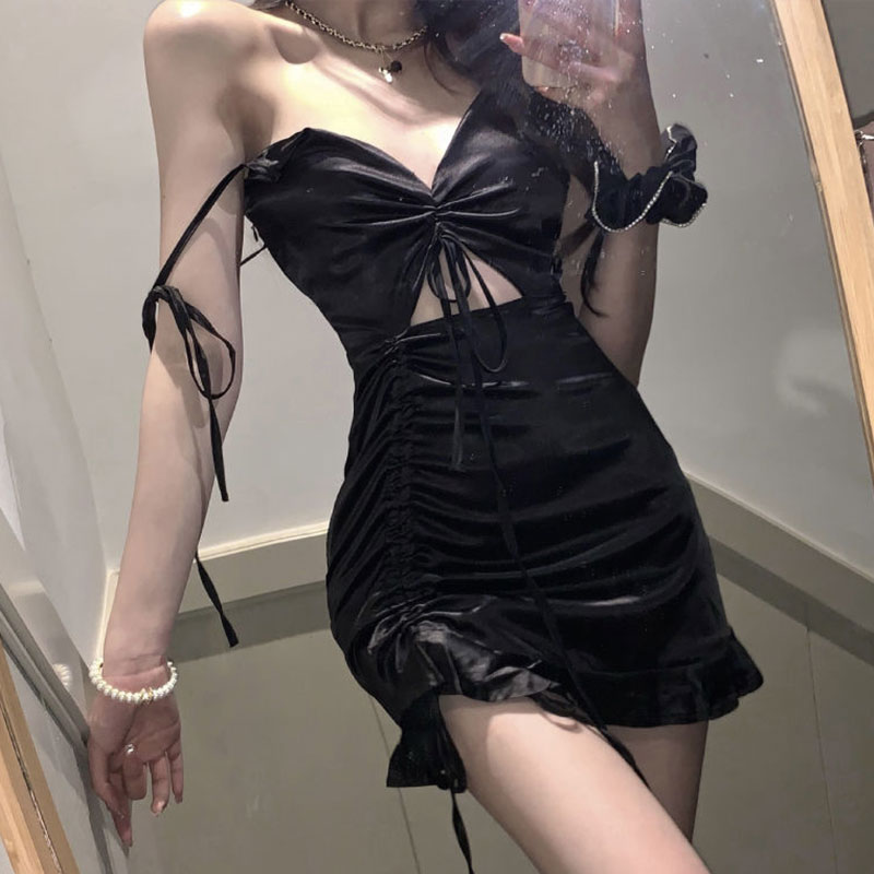 Sexy Black Satin dress Bodycon - огляд і ціна Formal Wear For Women Xl