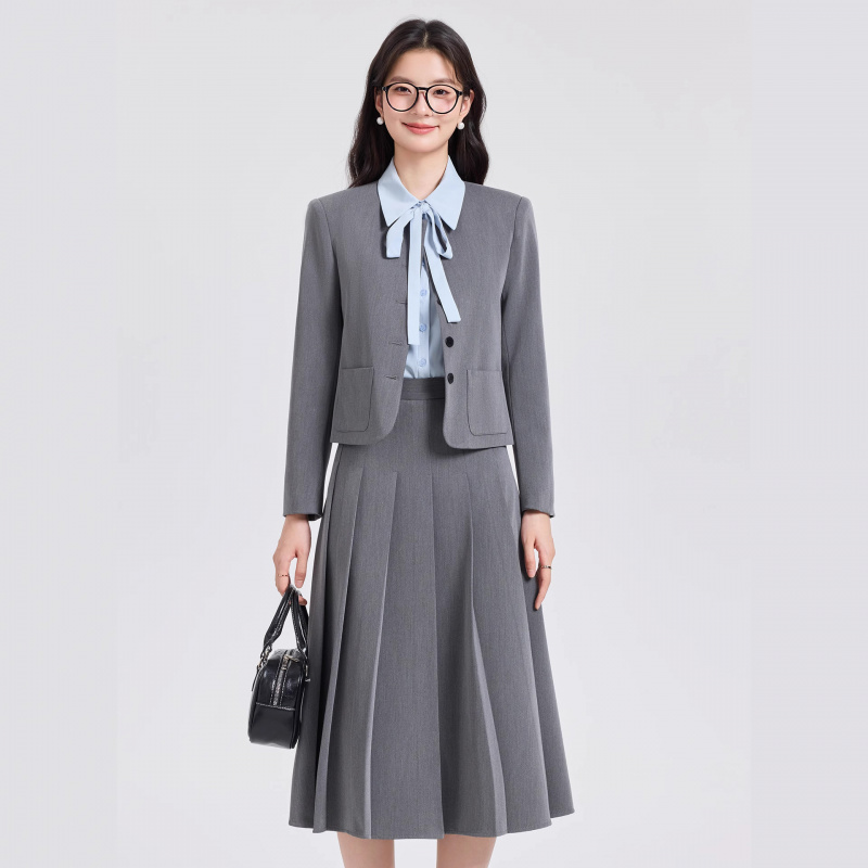 Gray Short Suit Set for Women  - огляд і ціна Women Formal Wear For Interview