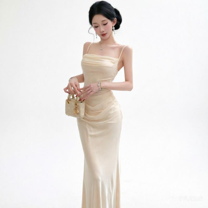 Chic Beige mesh Slip Dress Ele - огляд і ціна Formal Wear For Women Xl