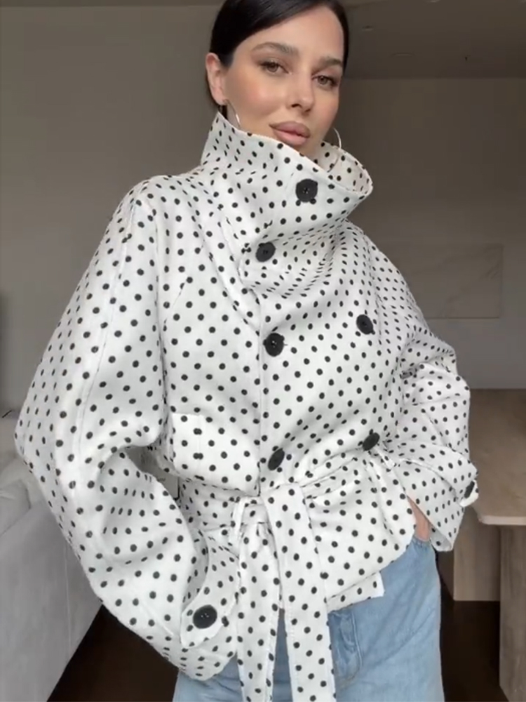 SLTNX polka dot short trench c - огляд і ціна Trench Coat Formal