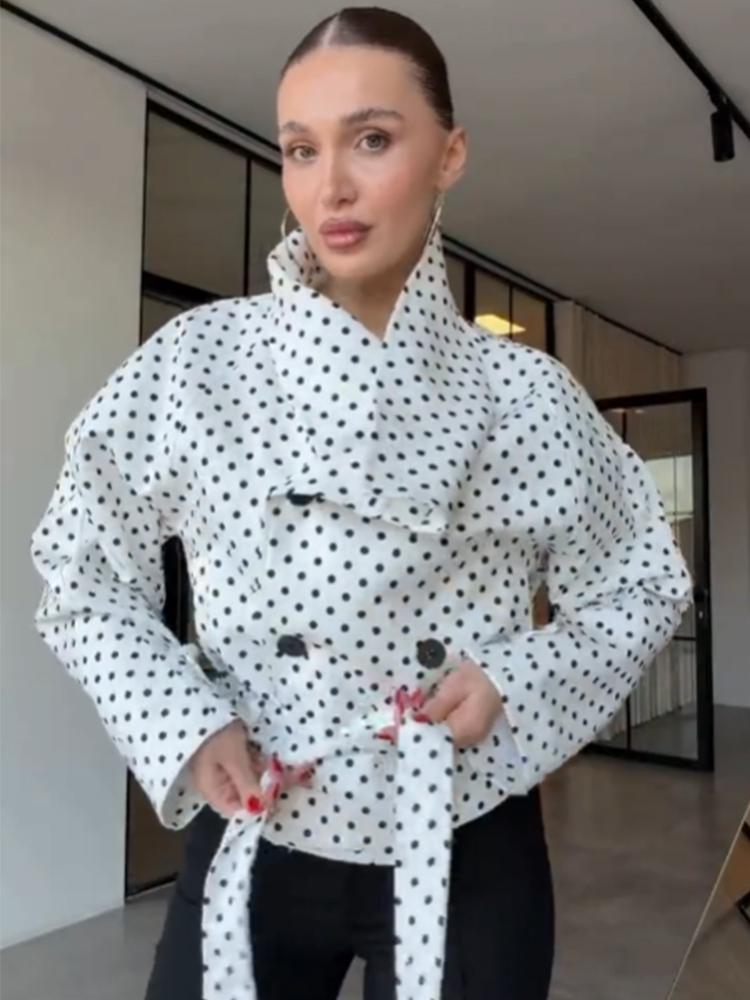 SLTNX polka dot short trench c - огляд і ціна Trench Coat Formal
