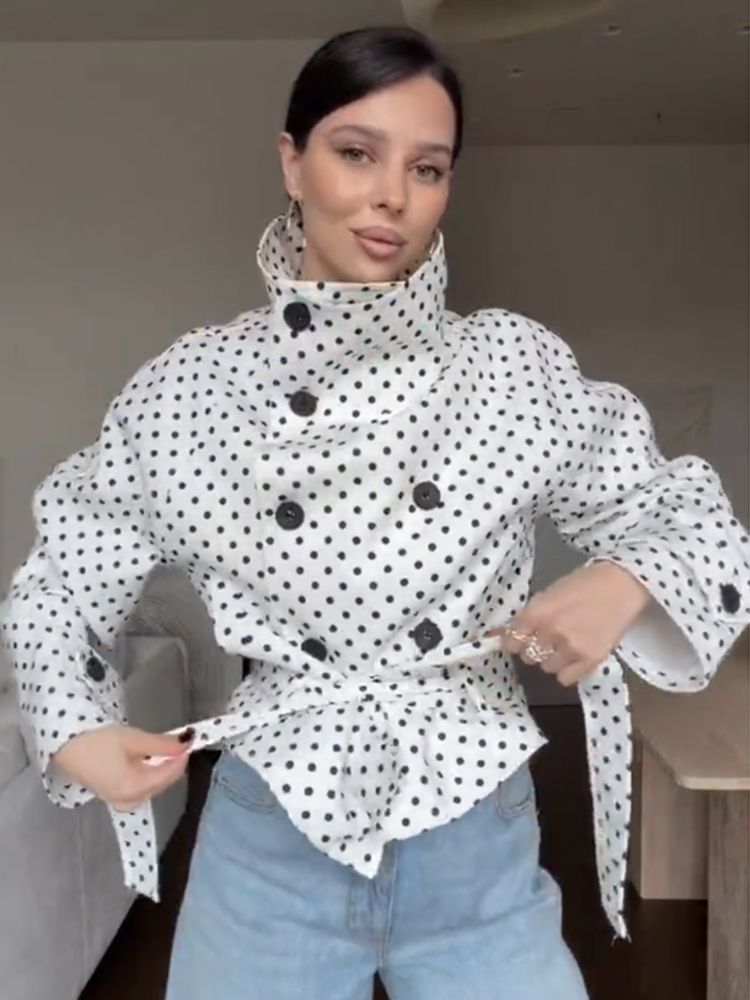 SLTNX polka dot short trench c - огляд і ціна Trench Coat Formal