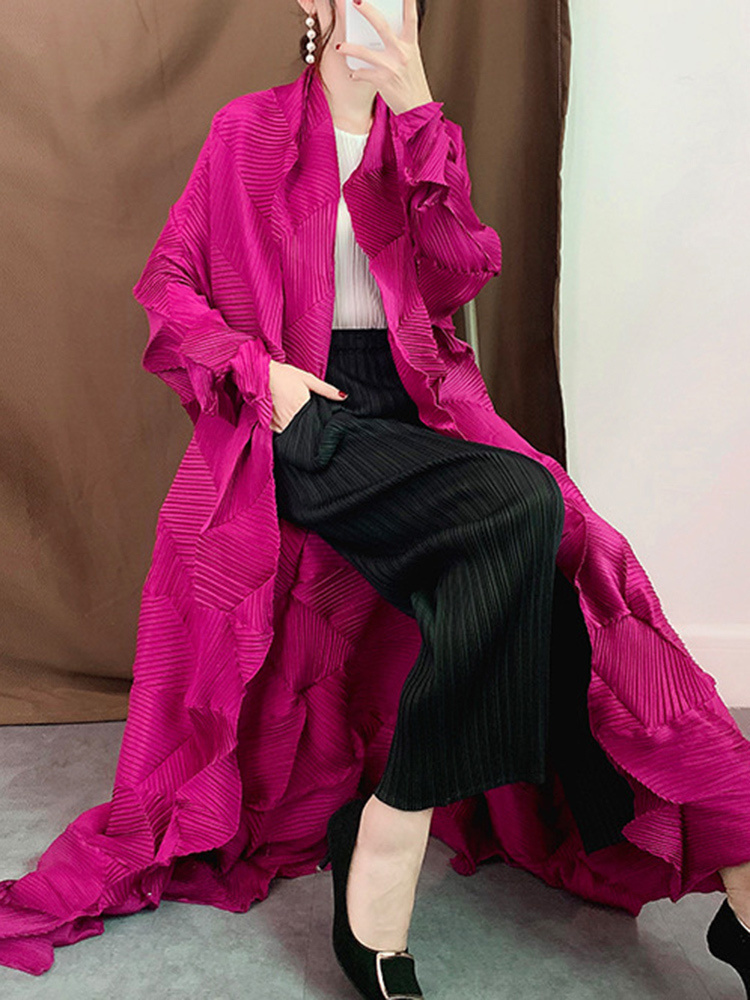 Miyake Pleated Long Trench Coa - огляд і ціна Trench Coat Formal