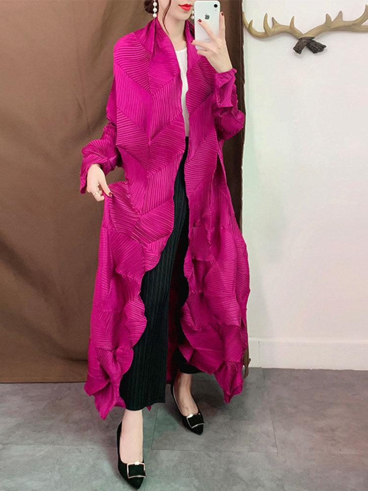 Miyake Pleated Long Trench Coa - огляд і ціна Trench Coat Formal