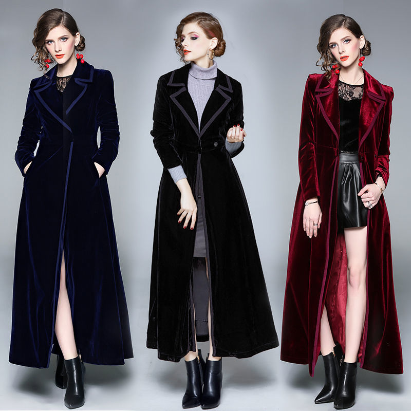 Golden Velvet Long Windbreaker - огляд і ціна Trench Coat Formal