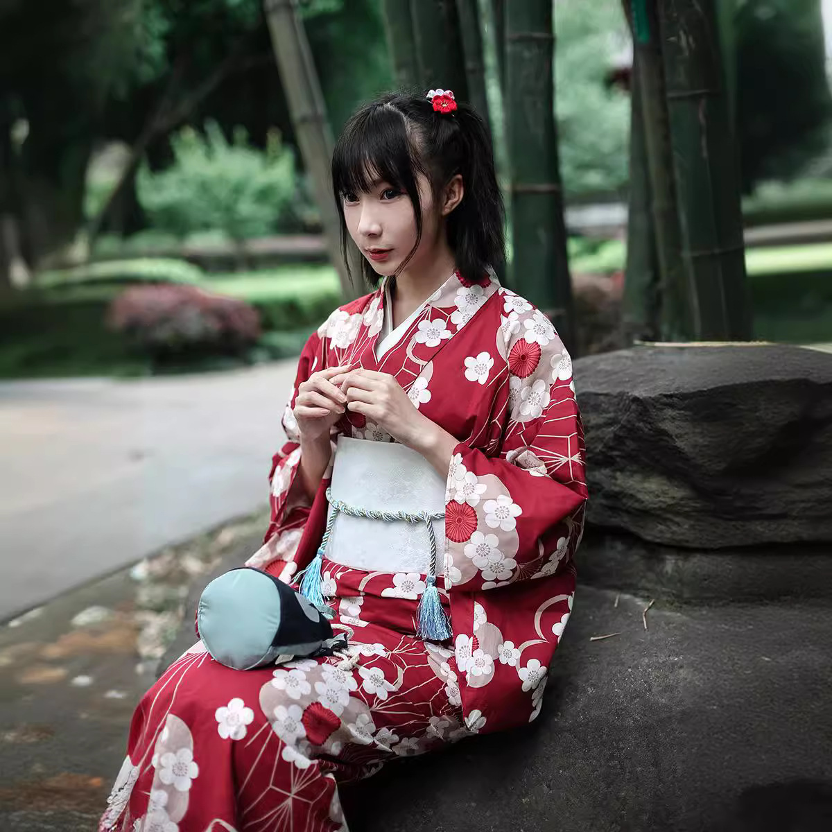 Red Japanese Yukata Kimono Fem - огляд і ціна Japanese Women Formal Wear