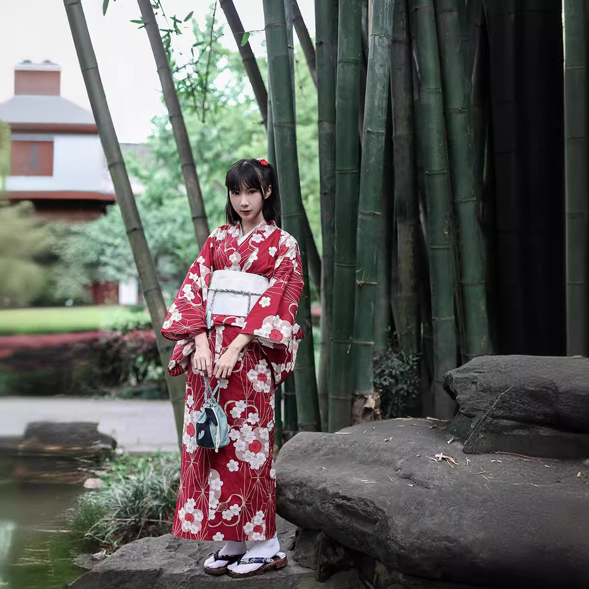 Red Japanese Yukata Kimono Fem - огляд і ціна Japanese Women Formal Wear