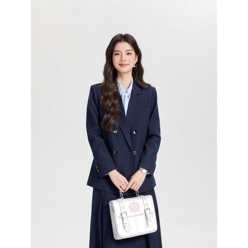 Navy blue double-breasted wome - огляд і ціна Women Formal Wear For Interview