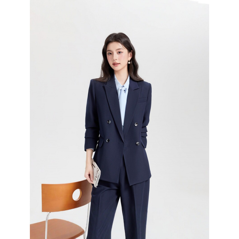 Navy blue double-breasted wome - огляд і ціна Women Formal Wear For Interview