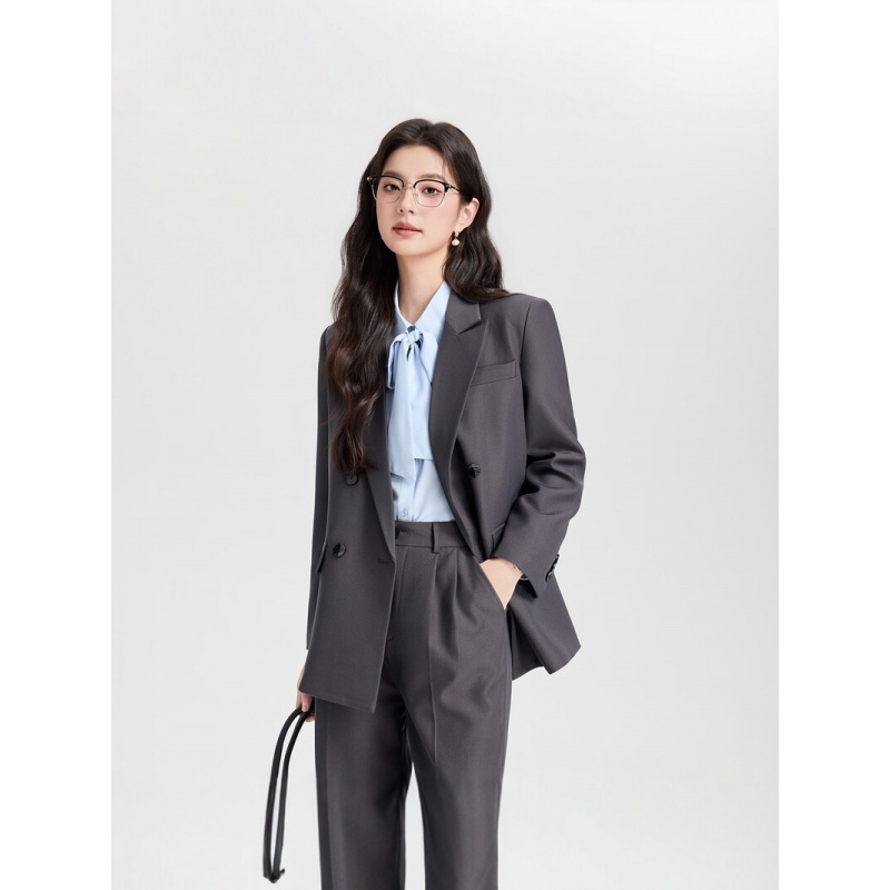 Navy blue double-breasted wome - огляд і ціна Women Formal Wear For Interview