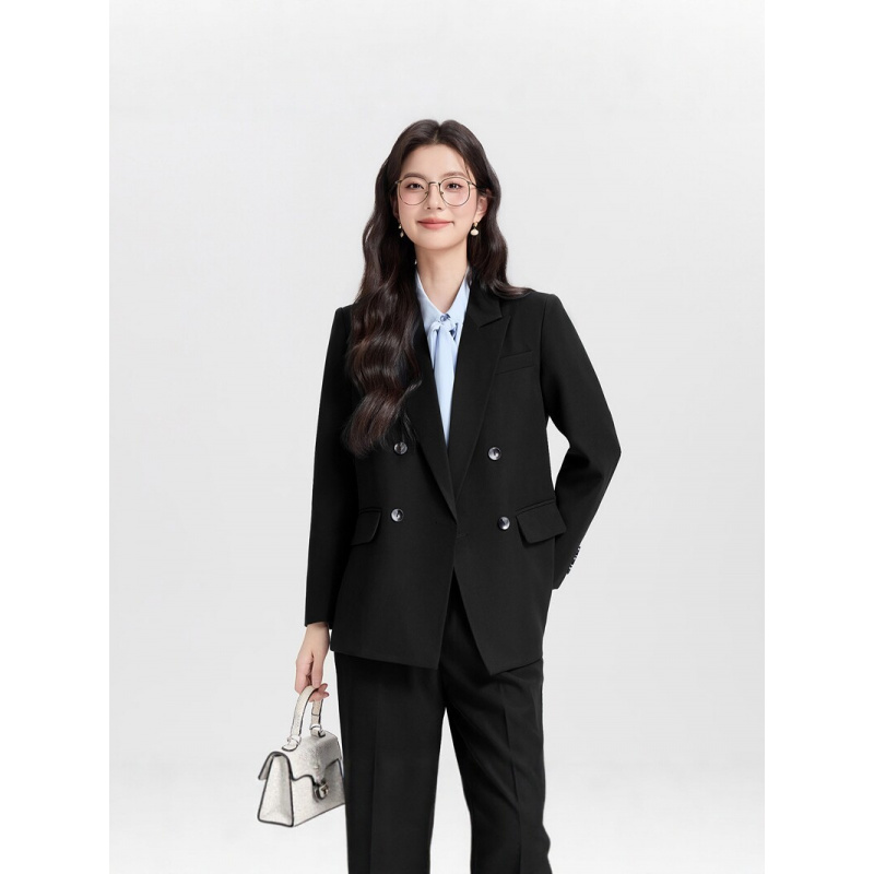 Navy blue double-breasted wome - огляд і ціна Women Formal Wear For Interview