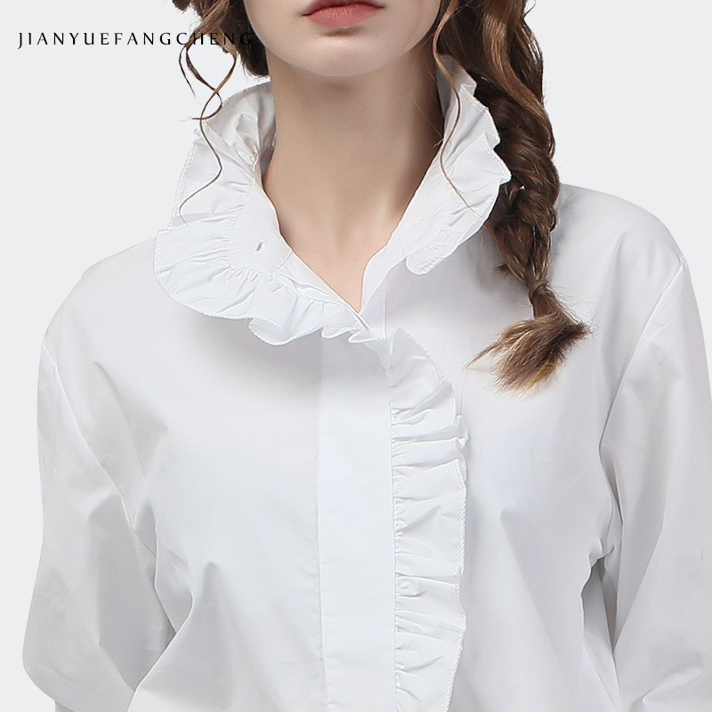 Elegant Ruffles Women White Co - огляд і ціна Women Formal Office Wear Tops