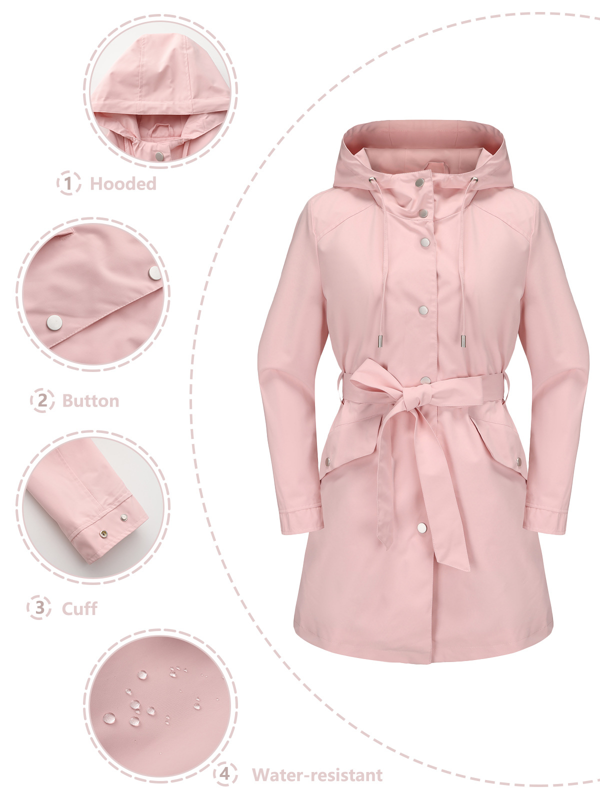 Spring Autumn New Hooded Water - огляд і ціна Trench Coat Formal