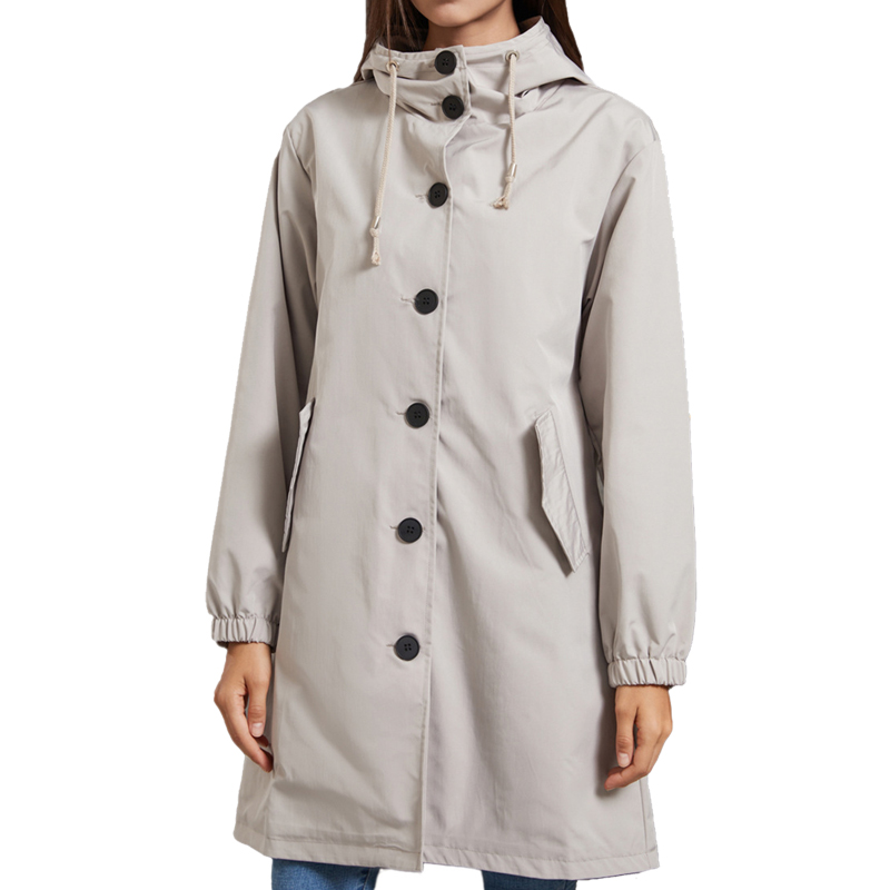 Hooded Women Windbreaker Long  - огляд і ціна Trench Coat Formal