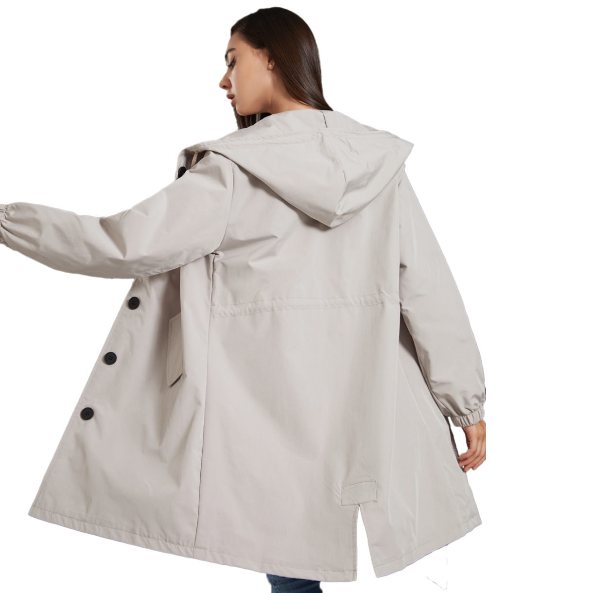 Hooded Women Windbreaker Long  - огляд і ціна Trench Coat Formal