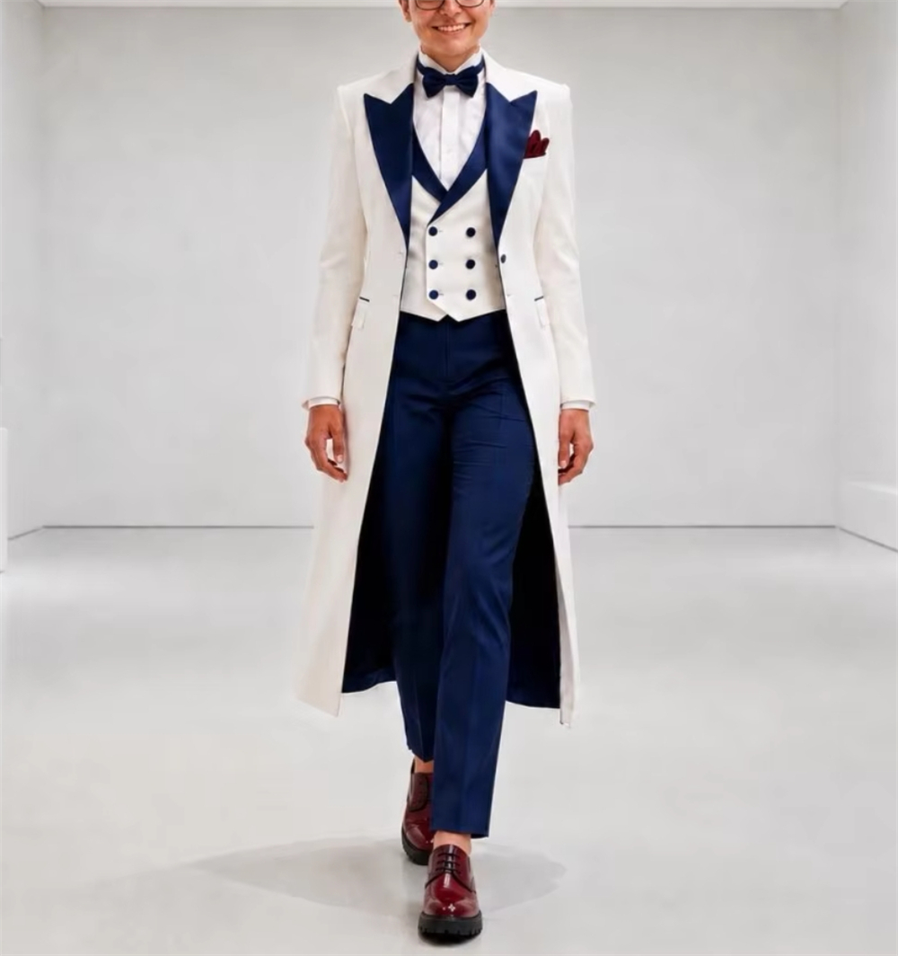 Navy Blue White Women's Jacket - огляд і ціна Women Formal Wear Outfits